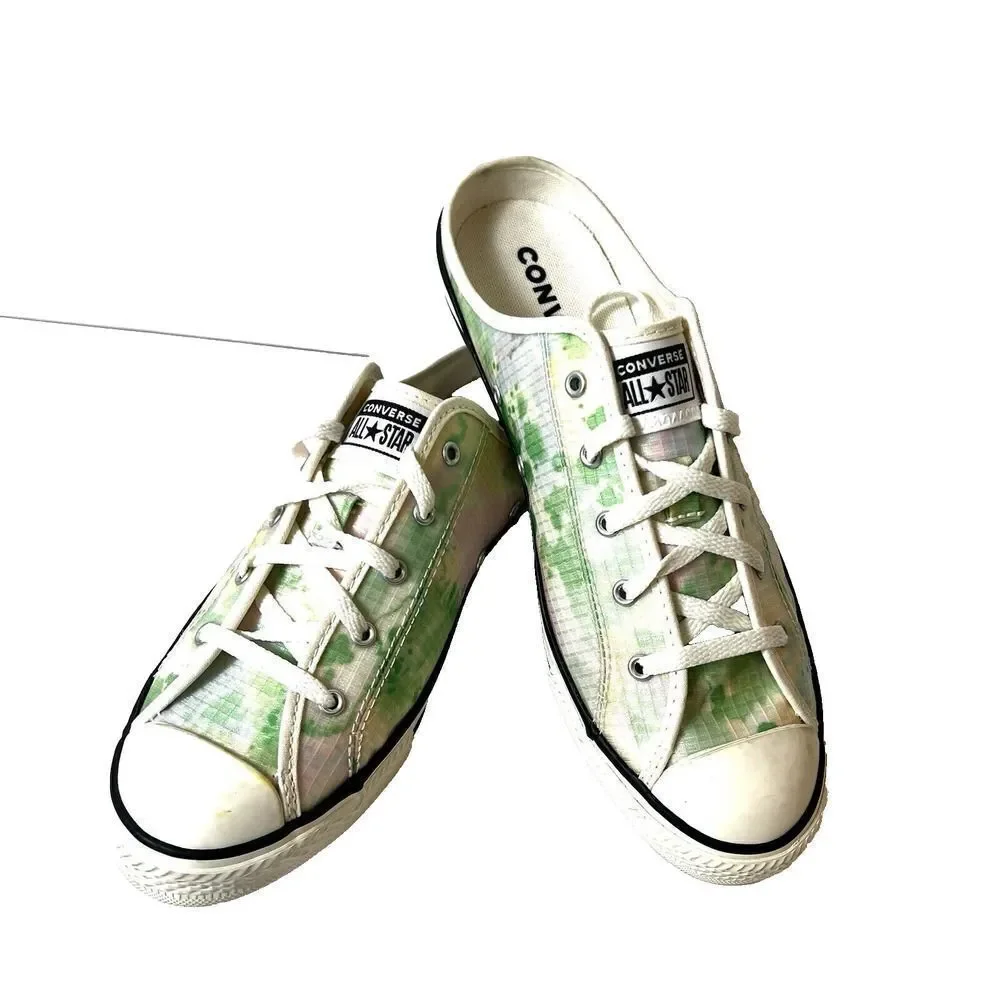Converse All Star Multicolor Mule Shoes Womens Sz 6 Slip On Flats Comfort Casual